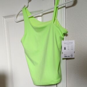Athleta Girl Neon Green Lined Tank Top NWT